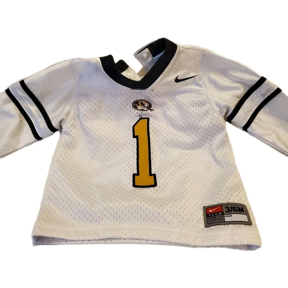 Nike Mizzou Missouri Tigers Football Jersey 3-6 Months White‎ #1